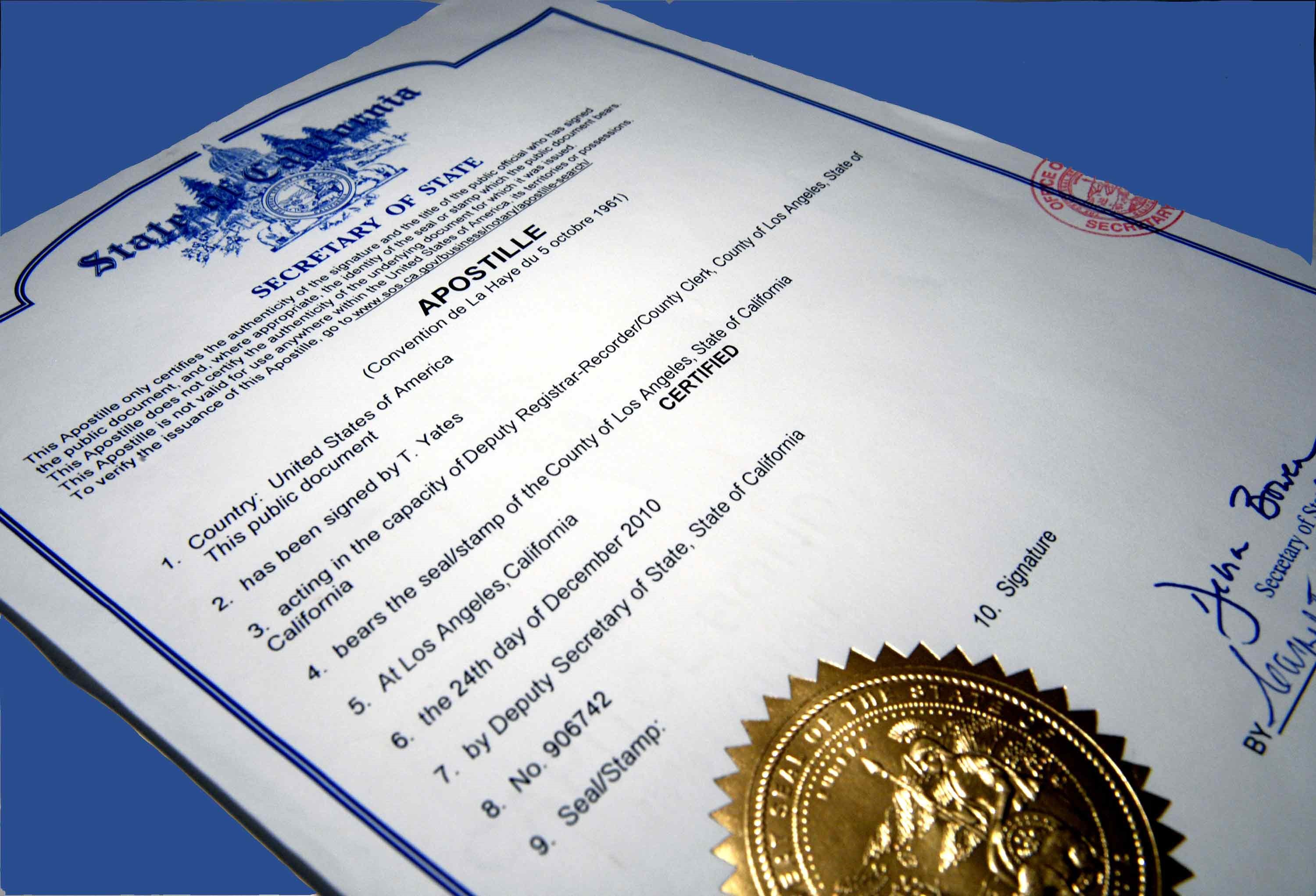 Comprehensive information on Apostille certification